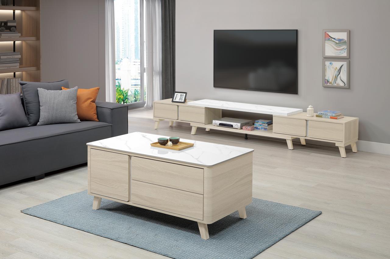 萊米克 4 尺岩板大茶几