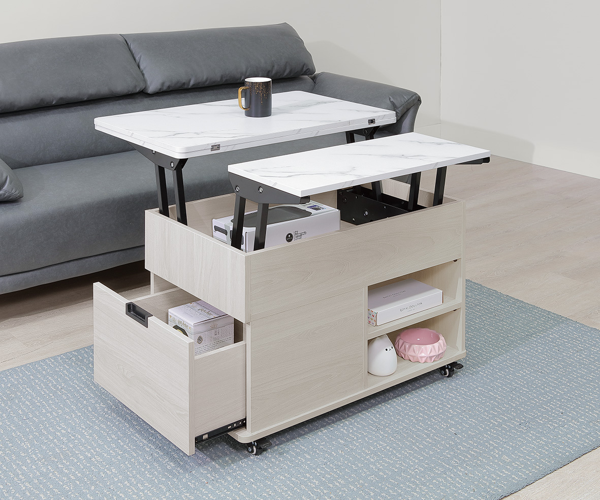 蕾娜2.7尺雙升降移動茶几