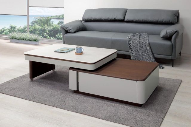 巴斯克石面旋轉茶几