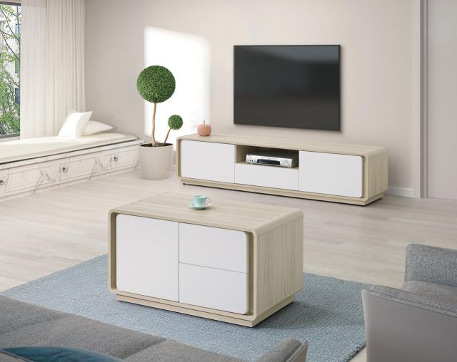 克利奧 3 尺雙色茶几